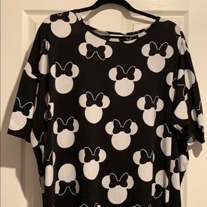 Minnie Mouse black Lularoe Irma top